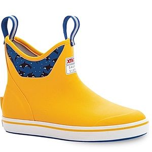XtraTuf Rainboots! Super cute design-waterproof easy to clean. Perfect boat shoe